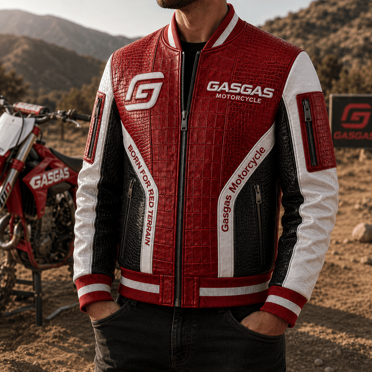 Premium GAS Leather Zipper Jacket TNSM