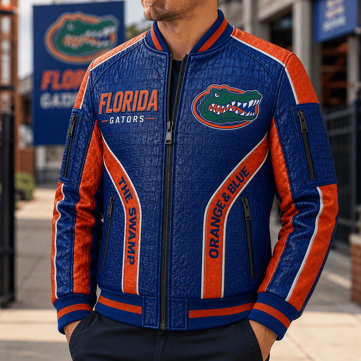 Premium FGT Leather Zipper Jacket TNSM