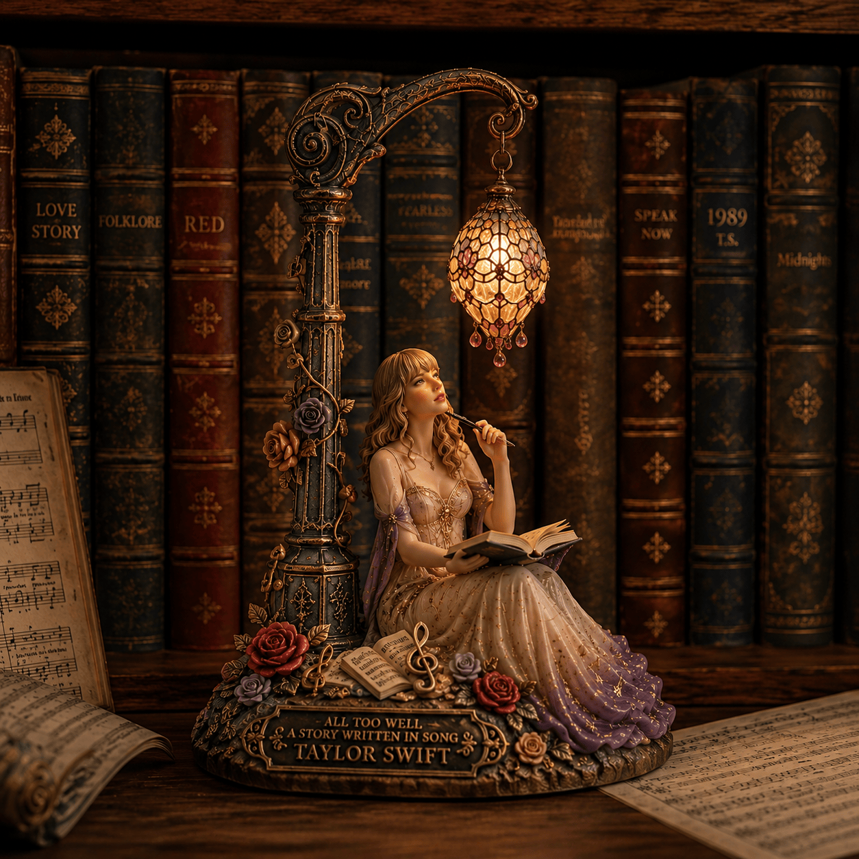 Premium TLSW Bookshelf Figurines Lamp NTNA