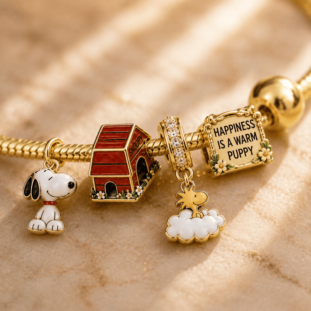 SNPY Gold Charm Bracelet Set TTN